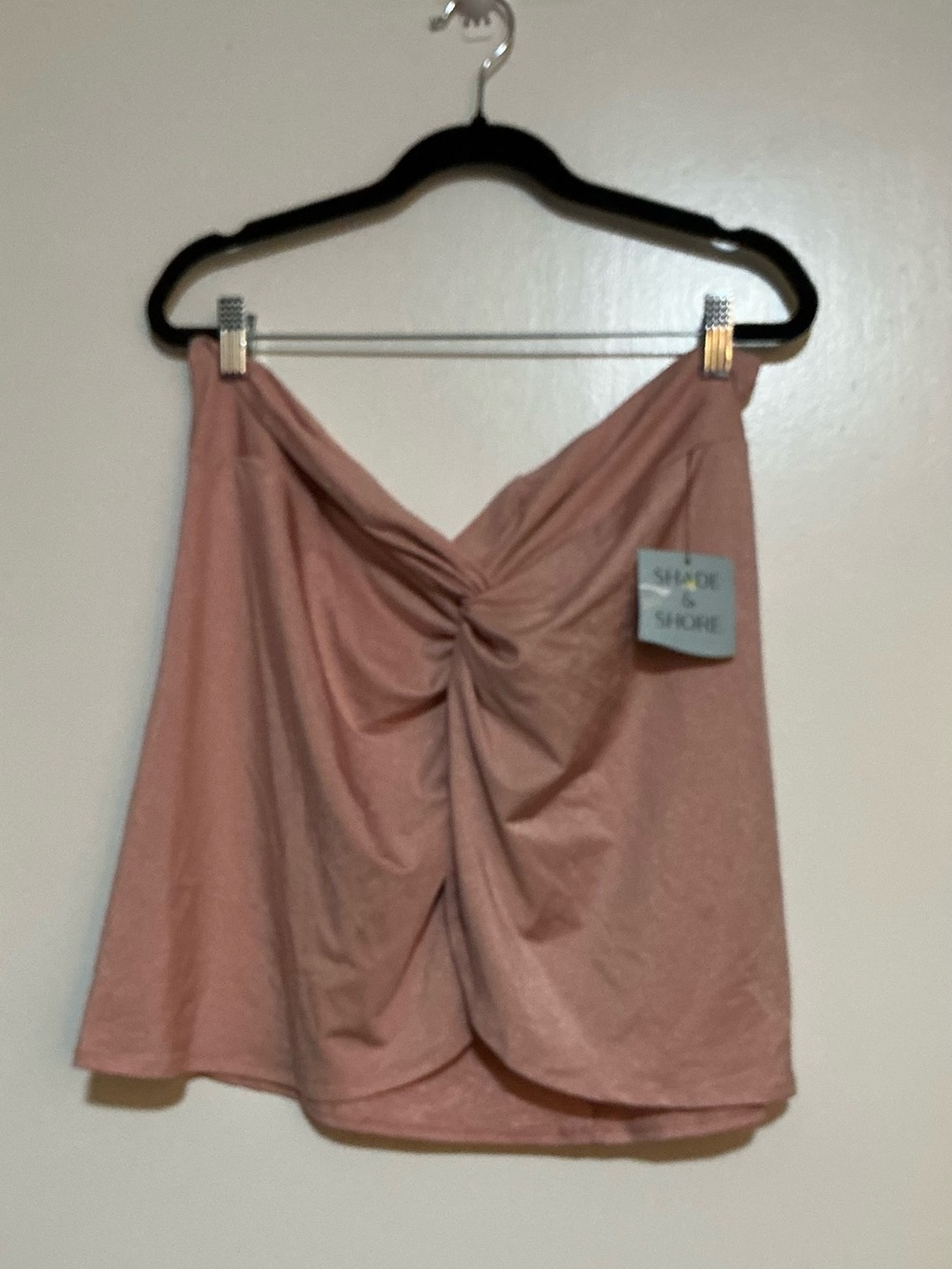 Shade & Shore Rose-Pink Twist Front Cover- Up